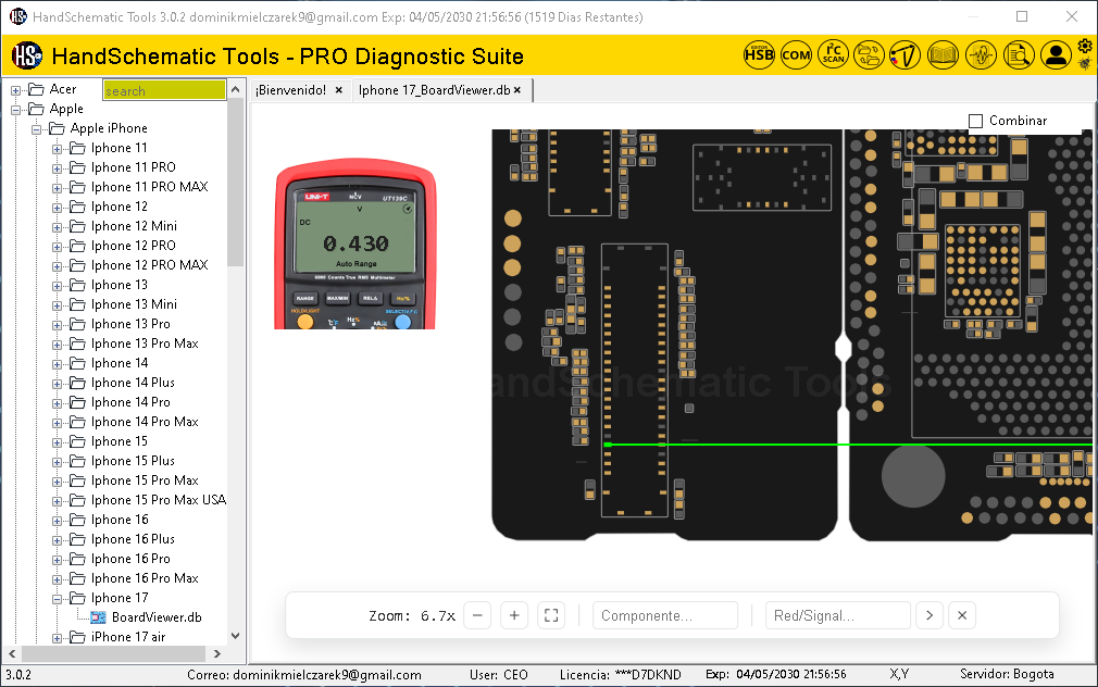 Schematic o Boardview de Apple iPhone Iphone 17 para reparación